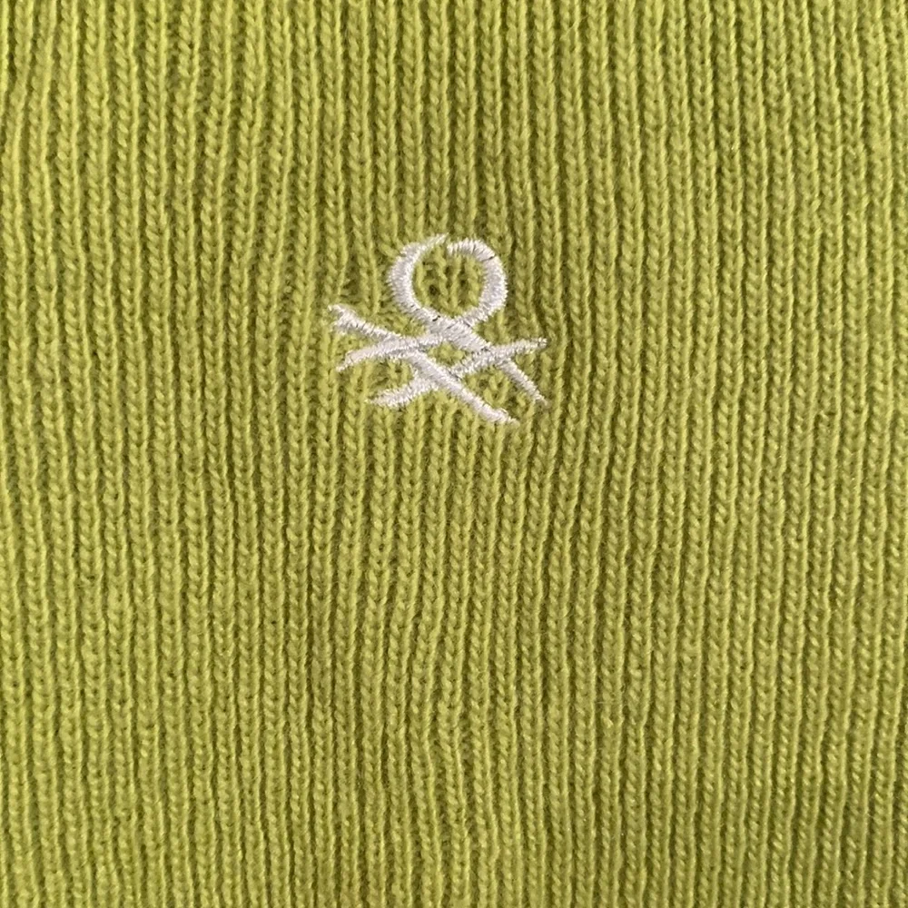 United Colors of Benetton Vintage Unisex Scarf Green Made in Italy Winter Soft